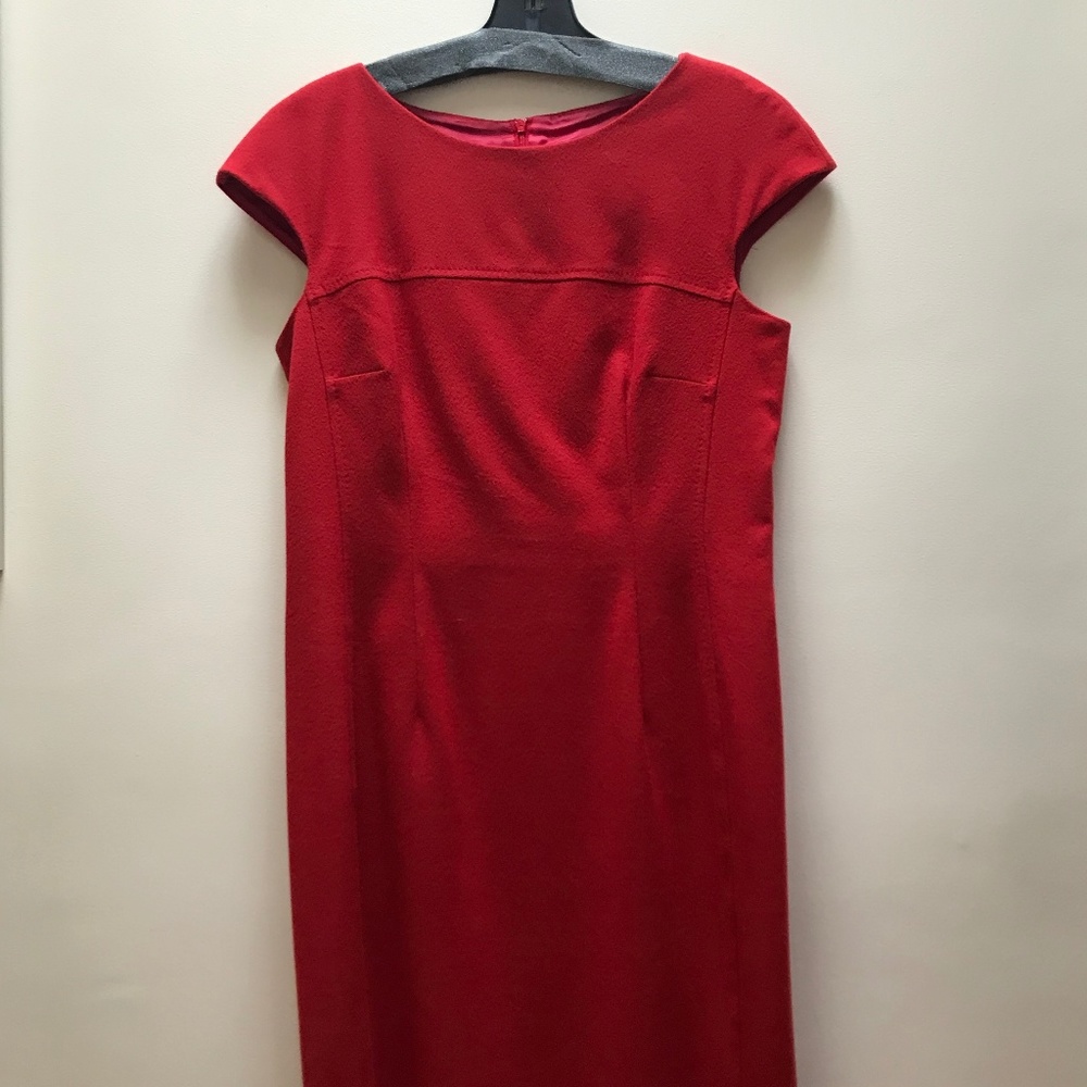 Max Mara Weekend Red Wool Shift Dress US 8